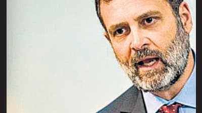While there is no evident upside for Gandhi in talking about politics and the state of the nation abroad, there is a downside (Congress Twitter) While there is no evident upside for Gandhi in talking about politics and the state of the nation abroad, there is a downside (Congress Twitter)