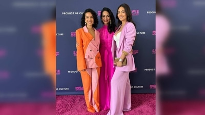 Esha Gupta poses with the talented Anushka Shankar and filmmaker Shruti Rya Ganguly.&nbsp; (Instagram/@egupta)