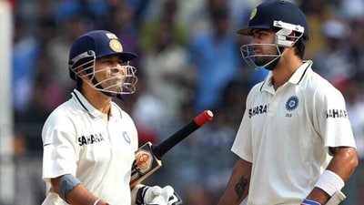 Sachin Tendulkar and Virat Kohli in 2011. (Getty) Sachin Tendulkar and Virat Kohli in 2011. (Getty)