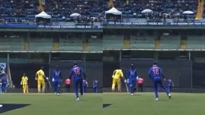Virat Kohli performs the 'Naatu Naatu' dance. (Twitter)