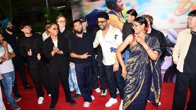 Nandita Das having some fun at Zwigato screening. The film also stars Gul Panag, Sayani Gupta, Swanand Kirkire. (Varinder Chawla) Nandita Das having some fun at Zwigato screening. The film also stars Gul Panag, Sayani Gupta, Swanand Kirkire. (Varinder Chawla)