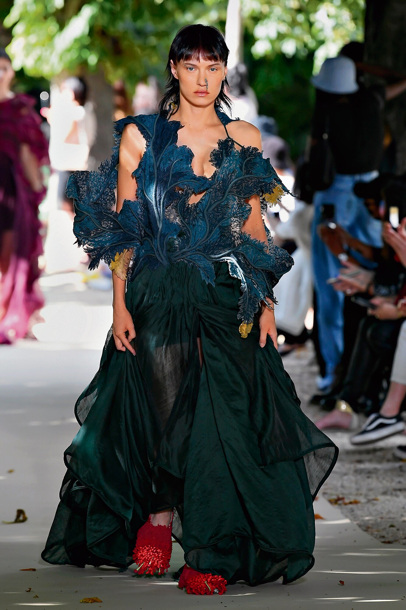 One of the looks from Vaishali S’s Paris Haute Couture Week Fall 2021 collection, Shwas (Sanskrit for Breath). (Courtesy Vaishali S) One of the looks from Vaishali S’s Paris Haute Couture Week Fall 2021 collection, Shwas (Sanskrit for Breath). (Courtesy Vaishali S)