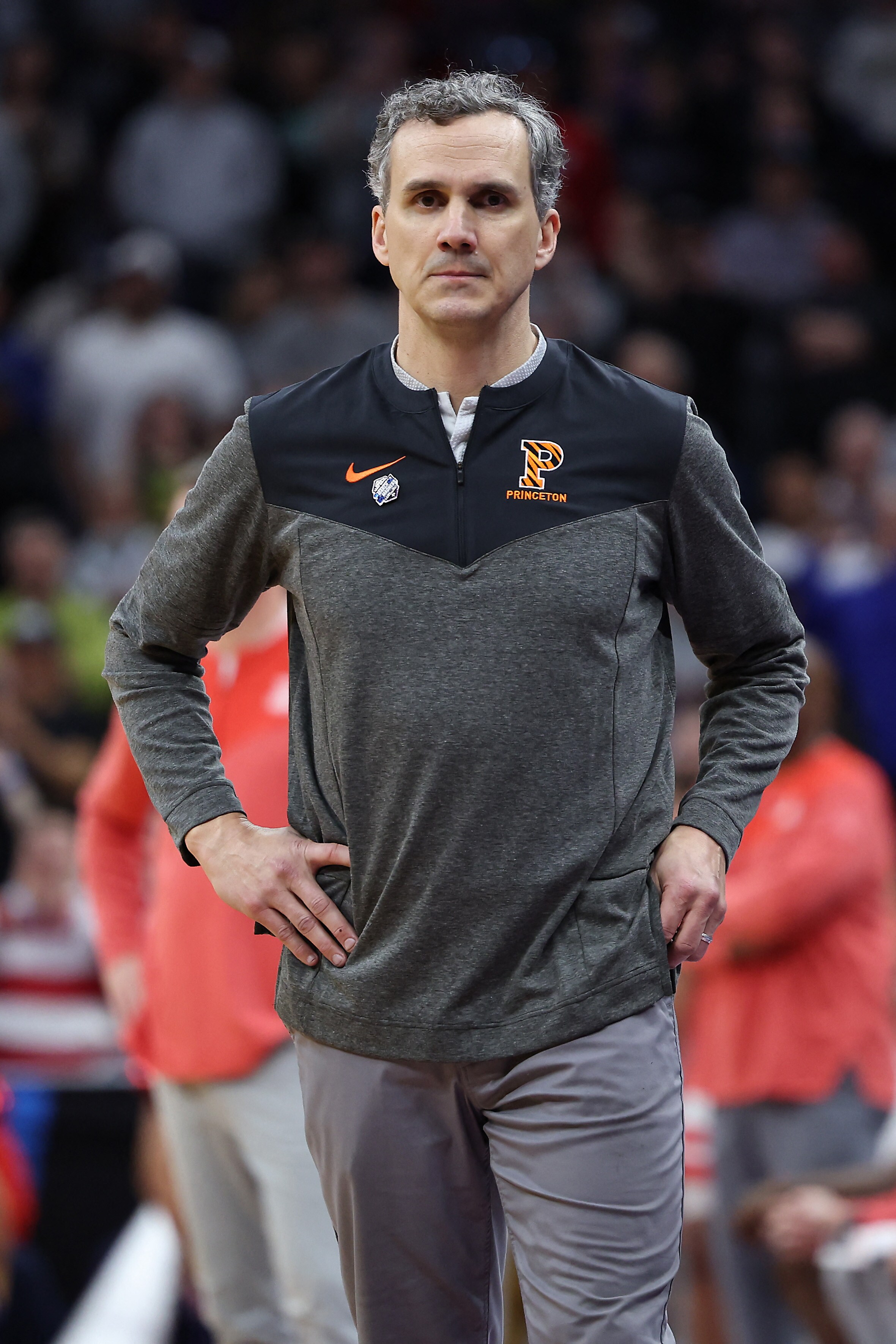Princeton Tigers head coach Mitch Henderson reacts during the second half at Golden 1 Center. (USA TODAY Sports)