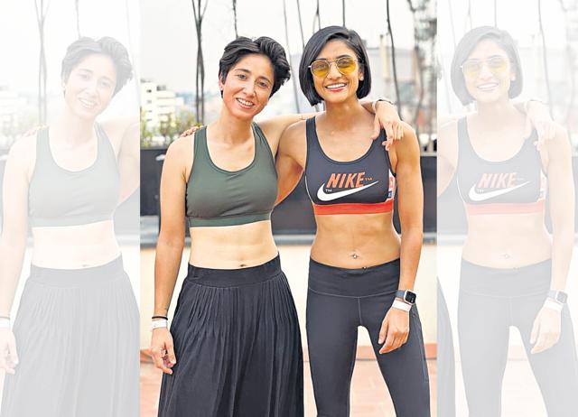 Fitness coach (right) Swetha Subbiah and Delhi footballer Tanvie Hans split their responsibilities to make decision-making easy. Fitness coach (right) Swetha Subbiah and Delhi footballer Tanvie Hans split their responsibilities to make decision-making easy.