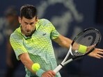 FILE PHOTO: ATP 500 - Dubai Tennis Championships - The Dubai Duty Free Tennis Centre, Dubai, United Arab Emirates - March 3, 2023 Serbia's Novak Djokovic in action during his semi final match against Russia's Daniil Medvedev REUTERS/Amr Alfiky/File Photo