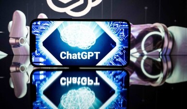 Screens display the logos of OpenAI and ChatGPT. (AFP) Screens display the logos of OpenAI and ChatGPT. (AFP)