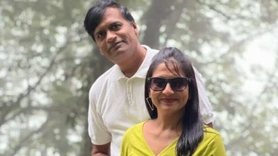 Malini Patel with Kiran Patel who was arrested by the Jammu and Kashmir Police for posing as an official of the PMO. (Source: @kiranpatel1977) Malini Patel with Kiran Patel who was arrested by the Jammu and Kashmir Police for posing as an official of the PMO. (Source: @kiranpatel1977)