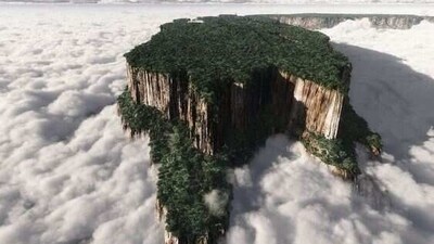 Mount Roraima: Located on the border of Venezuela, Brazil, and Guyana, this massive plateau is surrounded by sheer cliffs and is home to many unique plant and animal species found nowhere else on earth. (Pinterest) Mount Roraima: Located on the border of Venezuela, Brazil, and Guyana, this massive plateau is surrounded by sheer cliffs and is home to many unique plant and animal species found nowhere else on earth. (Pinterest)