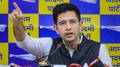 AAP Rajya Sabha MP Raghav Chadha in a press conference alleged the ED wants to keep Manish Sisodia in custody because it is under pressure from Bharatiya Janata Party (BJP), even though there is no evidence, no witnesses, and no questions against him. (PTI) (HT_PRINT) AAP Rajya Sabha MP Raghav Chadha in a press conference alleged the ED wants to keep Manish Sisodia in custody because it is under pressure from Bharatiya Janata Party (BJP), even though there is no evidence, no witnesses, and no questions against him. (PTI) (HT_PRINT)