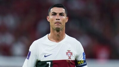 FILE - Portugal's Cristiano Ronaldo pauses during the World Cup quarterfinal soccer match between Morocco and Portugal in Doha, Qatar, Dec. 10, 2022. New Portugal coach Roberto Martínez included Cristiano Ronaldo on his first squad list since taking over from Fernando Santos following the World Cup on Friday, March 17, 2023. (AP Photo/Petr David Josek, File) (AP) FILE - Portugal's Cristiano Ronaldo pauses during the World Cup quarterfinal soccer match between Morocco and Portugal in Doha, Qatar, Dec. 10, 2022. New Portugal coach Roberto Martínez included Cristiano Ronaldo on his first squad list since taking over from Fernando Santos following the World Cup on Friday, March 17, 2023. (AP Photo/Petr David Josek, File) (AP)