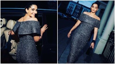 Sonam Kapoor serves 'Goddess' vibes in off-shoulder gown for a night out. (Instagram) Sonam Kapoor serves 'Goddess' vibes in off-shoulder gown for a night out. (Instagram)