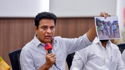 Telangana information technology minister K T Rama Rao said State Public Service Commission had lodged a complaint DGP Anjani Kumar to conduct a probe into the paper leak, as an arrested turned out to be an active BJP worker. (PTI) Telangana information technology minister K T Rama Rao said State Public Service Commission had lodged a complaint DGP Anjani Kumar to conduct a probe into the paper leak, as an arrested turned out to be an active BJP worker. (PTI)