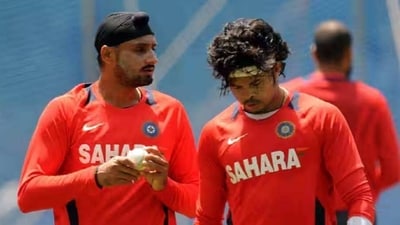 Harbhajan and Sreesanth were part of the Indian teams that won the 2007 T20 World Cup and the 2011 World Cup (AFP) Harbhajan and Sreesanth were part of the Indian teams that won the 2007 T20 World Cup and the 2011 World Cup (AFP)