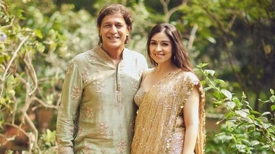 Bhavana Pandey and Chunky Panday also posed for a couple photo during the haldi celebration. Bhavana Pandey and Chunky Panday also posed for a couple photo during the haldi celebration.