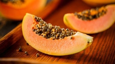Papaya: Papayas are a rich source of Vitamins A, C, and E, which increases the production of antibodies that can fight disease-causing pathogens. (Unsplash) Papaya: Papayas are a rich source of Vitamins A, C, and E, which increases the production of antibodies that can fight disease-causing pathogens. (Unsplash)