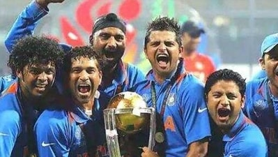 Team India members with the World Cup trophy in 2011 (File) Team India members with the World Cup trophy in 2011 (File)