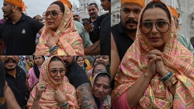 Rani Mukerji at Golden Temple in Amritsar, Punjab. (ANI photos) (ANI) Rani Mukerji at Golden Temple in Amritsar, Punjab. (ANI photos) (ANI)