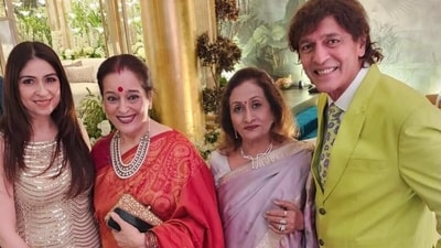 Bhavana Panday shared a photo from Alanna Panday's wedding, which was held on March 16, in which she posed with veteran actor Poonam Sinha. Bhavana Panday shared a photo from Alanna Panday's wedding, which was held on March 16, in which she posed with veteran actor Poonam Sinha.