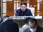 A TV screen shows a file image of North Korean leader Kim Jong Un during a news program at the Seoul Railway Station in Seoul, South Korea, Tuesday, March 14, 2023. A TV screen shows a file image of North Korean leader Kim Jong Un during a news program at the Seoul Railway Station in Seoul, South Korea, Tuesday, March 14, 2023.
