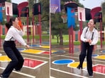 The image shows the US teen dancing to RRR’s Naatu Naatu, The image shows the US teen dancing to RRR’s Naatu Naatu,