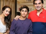Malaika Arora and Arbaaz Khan with their son Arhaan Khan in an old photo.