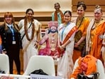 Representatives of the so-called "United States of Kailasa", founded by fugitive godman Nithyananda at the UN Human Rights office in Geneva. (File) Representatives of the so-called "United States of Kailasa", founded by fugitive godman Nithyananda at the UN Human Rights office in Geneva. (File)