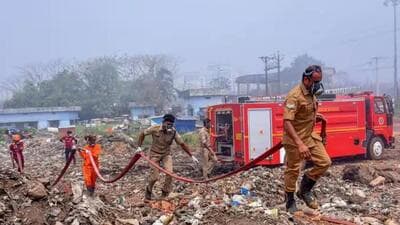 Brahmapuram dumpyard fire which began March 2 was controlled by March 14 (File Photo)