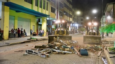 A report from Ecuador's Adverse Events Monitoring Directorate ruled out a tsunami threat.&nbsp; (REUTERS)
