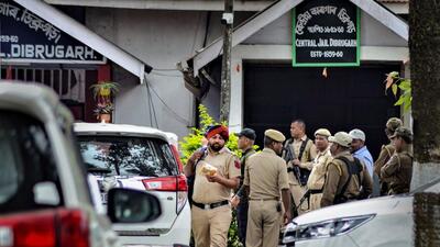 Four associates of Khalistani leader Amritpal Singh were shifted to Dibrugarh Central Jail, in Assam, on Sunday. (PTI) Four associates of Khalistani leader Amritpal Singh were shifted to Dibrugarh Central Jail, in Assam, on Sunday. (PTI)