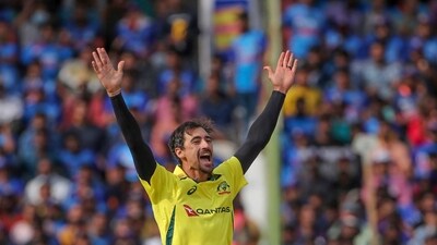 Mitchell Starc was in top-form and bagged a fifer. Meanwhile, Sean Abbott took three wickets and Nathan Ellis bagged two dismissals. (AP) Mitchell Starc was in top-form and bagged a fifer. Meanwhile, Sean Abbott took three wickets and Nathan Ellis bagged two dismissals. (AP)