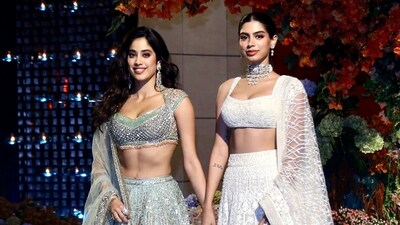 Janhvi Kapoor and her sister Khushi Kapoor pose for the paparazzi at the engagement ceremony of Mukesh Ambani's son Anant Ambani and Radhika Merchant in Mumbai earlier this year. (File Photo) Janhvi Kapoor and her sister Khushi Kapoor pose for the paparazzi at the engagement ceremony of Mukesh Ambani's son Anant Ambani and Radhika Merchant in Mumbai earlier this year. (File Photo)