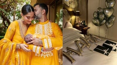 Sonam Kapoor praised Anand Ahuja for decorating their London home with balloons. Sonam Kapoor praised Anand Ahuja for decorating their London home with balloons.