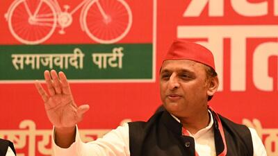 Samajwadi Party (SP) chief Akhilesh Yadav in Kolkata on Sunday. (Photo by Samir Jana/ Hindustan Times) Samajwadi Party (SP) chief Akhilesh Yadav in Kolkata on Sunday. (Photo by Samir Jana/ Hindustan Times)