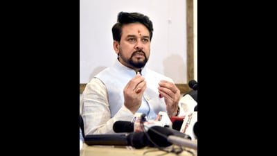 Union minister of information broadcasting and sports and youth affairs, Anurag Thakur. (Twitter/Anurag Thakur)