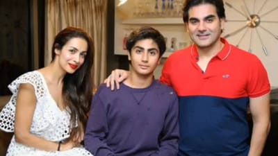 Malaika Arora and Arbaaz Khan with their son Arhaan Khan in an old photo.