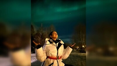 Rakul Preet shared her once in a lifetime experience with her fans and gave the internet a glimpse of the northern lights through her lens. (Instagram/@rakulpreet) Rakul Preet shared her once in a lifetime experience with her fans and gave the internet a glimpse of the northern lights through her lens. (Instagram/@rakulpreet)