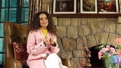 Kangana Ranaut inside her home.