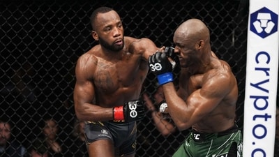 Leon Edwards prevailed over Kamaru Usman in the main event of UFC 286 on Saturday night. (Twitter)