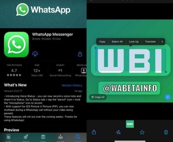The feature is not mentioned on the official App Store (Image courtesy: WABetaInfo) The feature is not mentioned on the official App Store (Image courtesy: WABetaInfo)