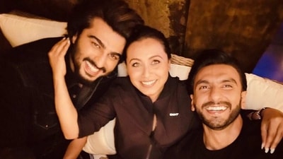 Arjun Kapoor and Ranveer Singh both shared selfies with Rani Mukerji to wish her on the release of Mrs Chatterjee Vs Norway. Arjun Kapoor and Ranveer Singh both shared selfies with Rani Mukerji to wish her on the release of Mrs Chatterjee Vs Norway.