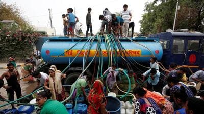 A municipal tanker in New Delhi. (Reuters file) A municipal tanker in New Delhi. (Reuters file)
