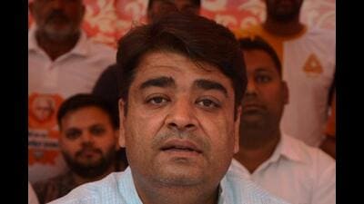 Bharatiya Janata Party (BJP) MLA Aseem Goel in Ambala City. Bharatiya Janata Party (BJP) MLA Aseem Goel in Ambala City.