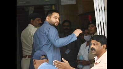 Bihar deputy chief minister Tejashwi Prasad Yadav at the Legislative Council on Monday. (Santosh Kumar/HT Photo) Bihar deputy chief minister Tejashwi Prasad Yadav at the Legislative Council on Monday. (Santosh Kumar/HT Photo)