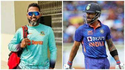 Virat Kohli smashed four boundaries in his entertaining knock although the star batter failed to provide India with a grandstand finish (ANI-Wasim Jaffer Instagram) Virat Kohli smashed four boundaries in his entertaining knock although the star batter failed to provide India with a grandstand finish (ANI-Wasim Jaffer Instagram)