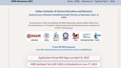 IISER will conduct the IISER Aptitude Test (IAT-2023) on June 17. IISER will conduct the IISER Aptitude Test (IAT-2023) on June 17.