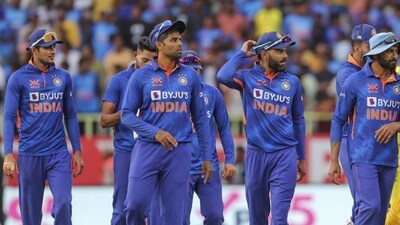 Indian players walks back to pavilion at the end of the second one-day international cricket match between India and Australia (AP) Indian players walks back to pavilion at the end of the second one-day international cricket match between India and Australia (AP)
