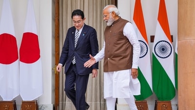 "I welcome Japanese PM Fumio Kishida to India. In the last one year, PM Fumio Kishida and I have met several times and every time I've felt his positivity and commitment to the India-Japan bilateral relationship. His today's visit will be beneficial to maintain this momentum," PM Modi said.&nbsp; (PTI)
