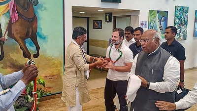‘We will provide 10 lakh jobs in next five years': Rahul Gandhi in Karnataka (PTI) ‘We will provide 10 lakh jobs in next five years': Rahul Gandhi in Karnataka (PTI)