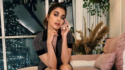 Pooja Hegde in a printed deep-neck mini dress is ready to slay summers. (Instagram) Pooja Hegde in a printed deep-neck mini dress is ready to slay summers. (Instagram)