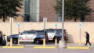 The gunman ran from the scene without ever entering the Lamar High School building. (AP) The gunman ran from the scene without ever entering the Lamar High School building. (AP)